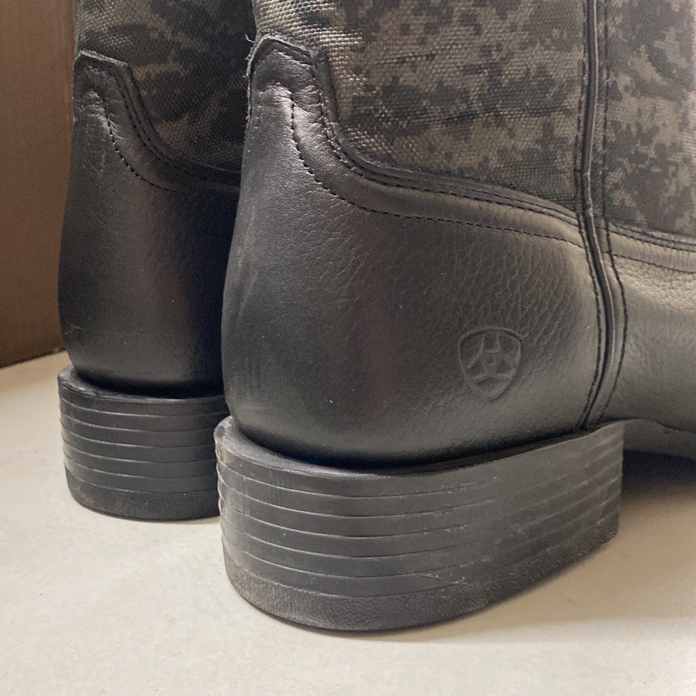 Men's Ariat patriot sport black camo flag boots new size 13D - Picture 7 of 8
